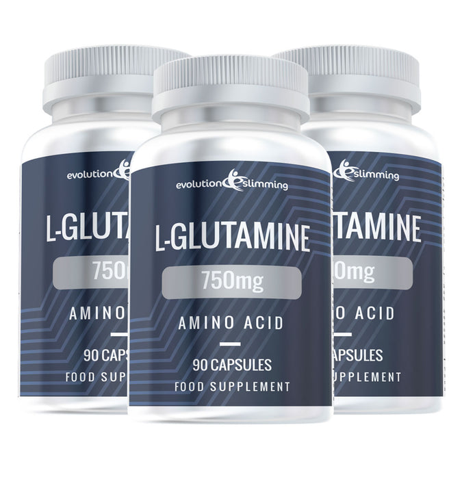 L-Glutamine 750mg - Pure Amino Acid Supplement for Muscle Recovery & Gut Health