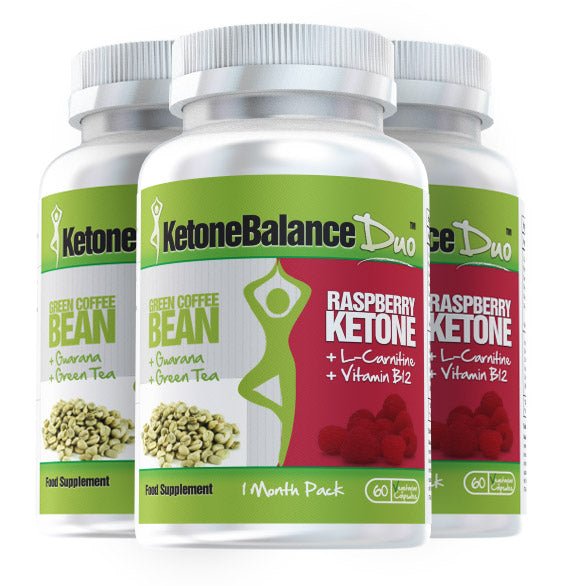 KetoneBalance duo avec cétones de framboise & haricots verts de café 3 mois d'approvisionnement