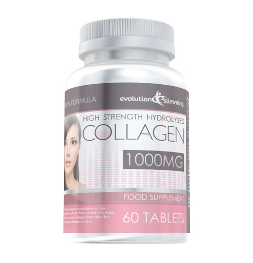 Collagene idrolizzato ad alta resistenza 1, 000mg per capelli, pelle e unghie + vitamina C