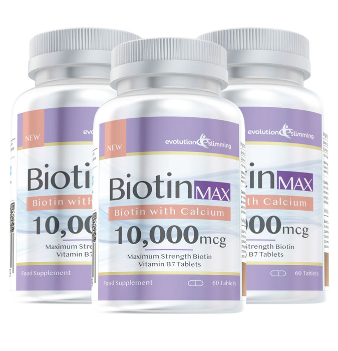 Biotina max 10, 000mcg con calcio