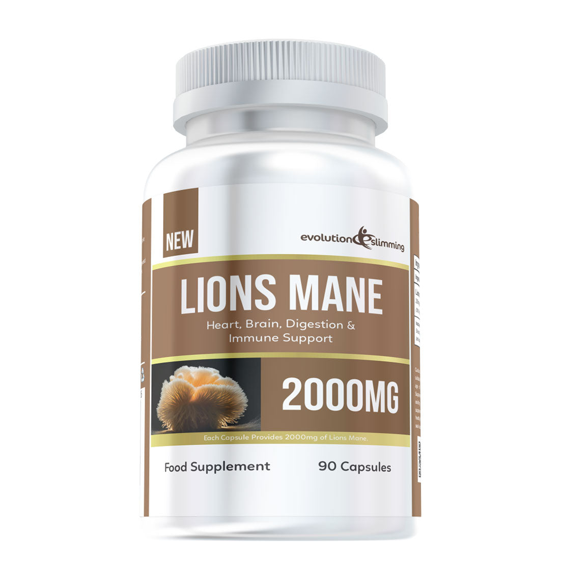 Lions Mane 2000mg (50% polyphenols) — Evolution Slimming