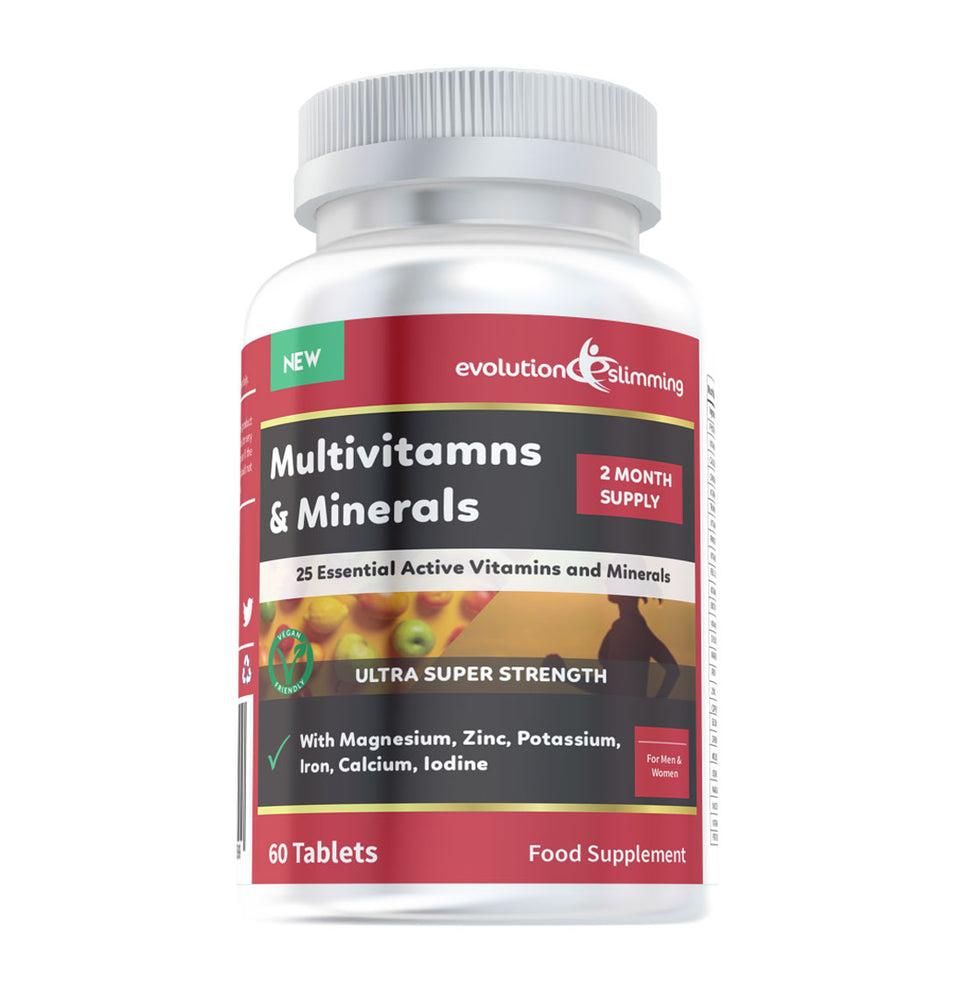 Multivitamin & Minerals - 25 Essential Active Vitamins and Minerals - 60 Tablets