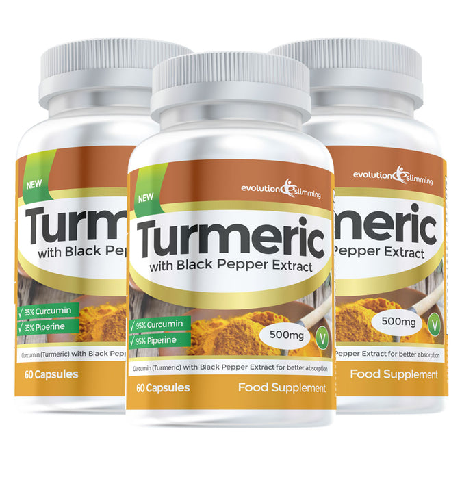 Turmeric 95% Curcumin & Black Pepper Extract 500mg