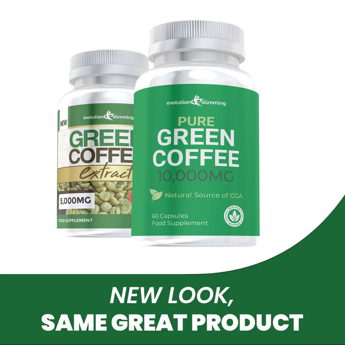 Green Coffee Bean Pure 10,000mg - Natural Source of CGA Evolution Slimming