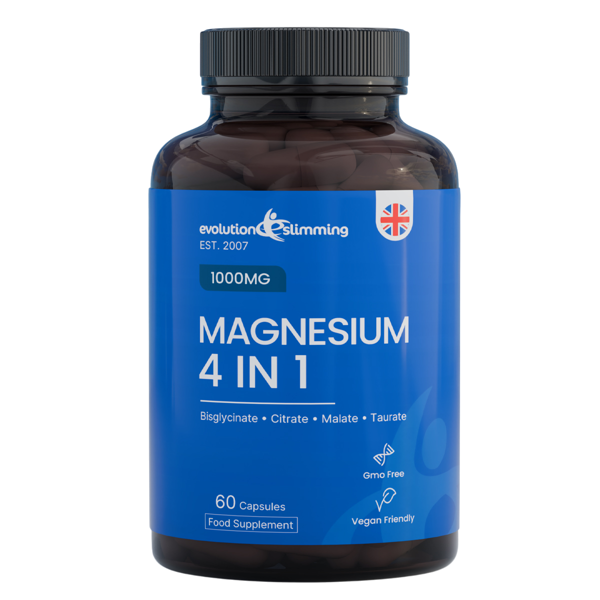 Magnésium 4 en 1 Taurate citrate malate et bisglycinate de magnésium
