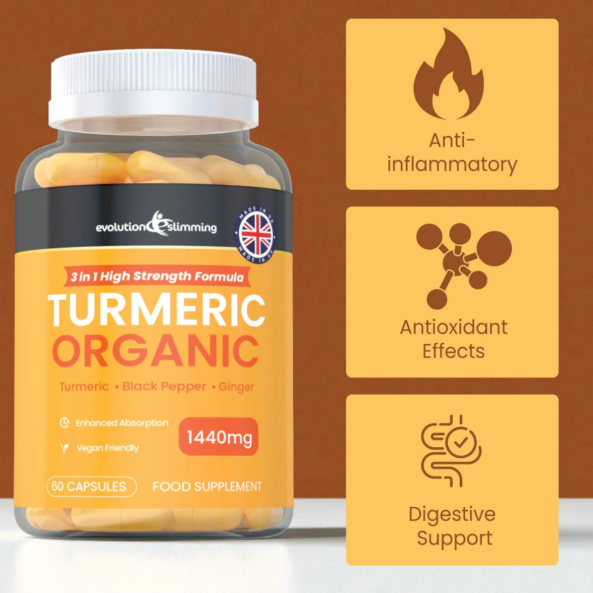 Natures Aid Turmeric 60 Capsules