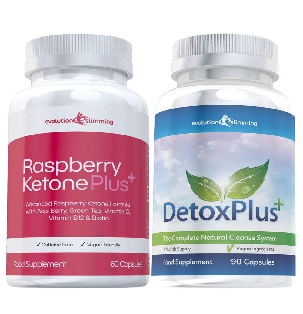 Raspberry Ketone Plus & Detox Colon Cleanse Combo Pack - Evolution Slimming