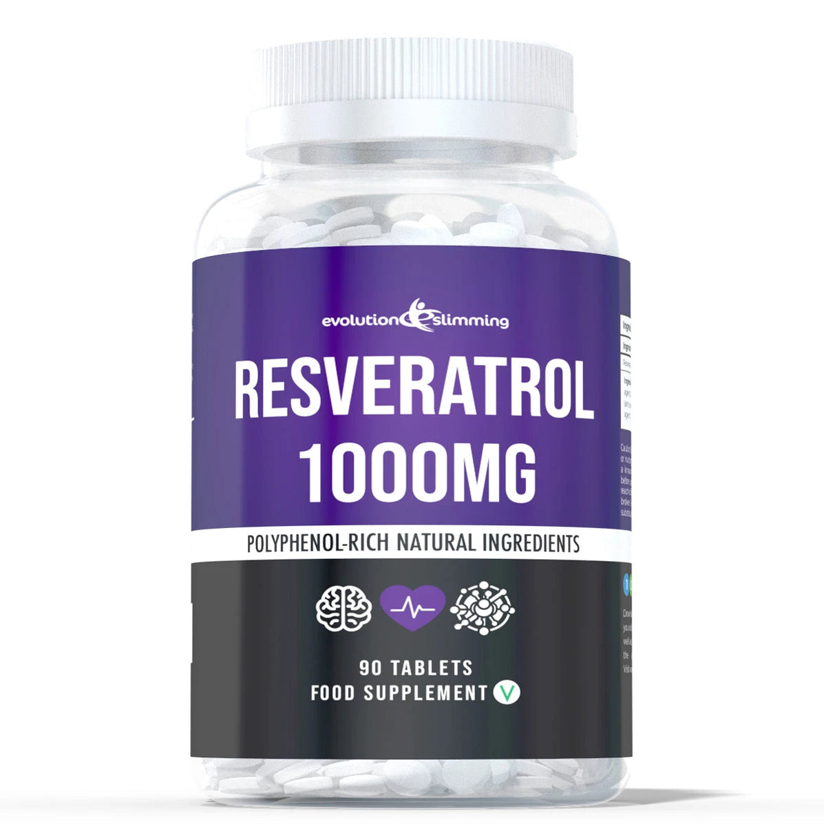 Resveratrol 1000mg High Potency Antioxidant Supplement Evolution Slimming