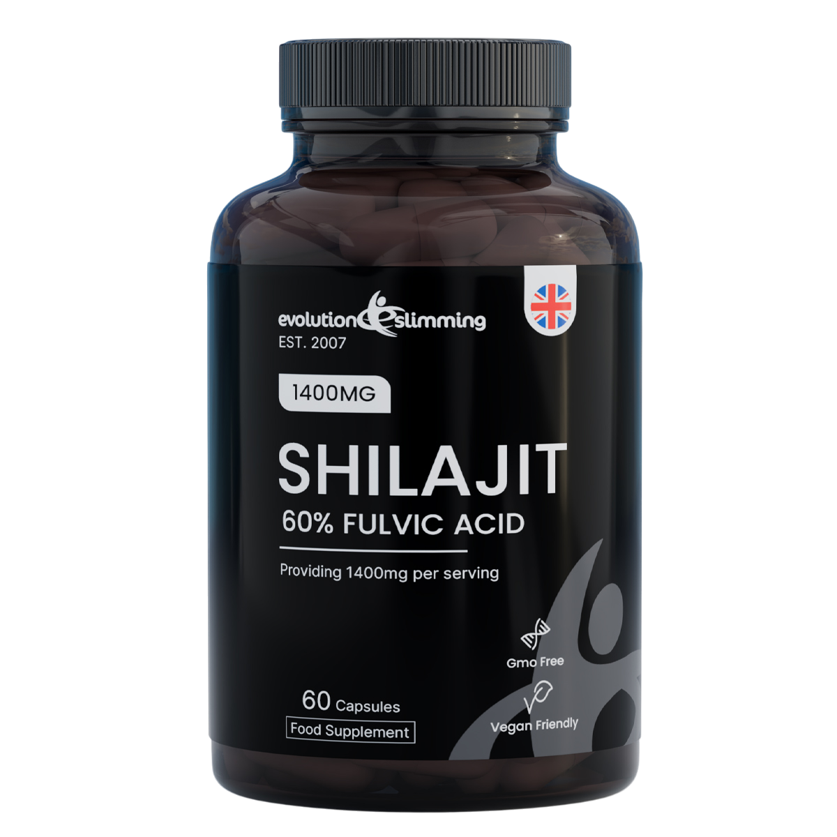Shilajit Cápsulas Shilajit con 60% de ácido fúlvico Cápsulas de alta resistencia