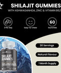 Shilajit Gummies serving size, flavour and monthly supply