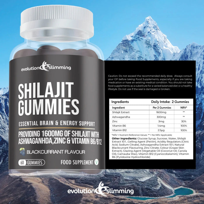 Shilajit Gummies with Ashwagandha - Evolution Slimming