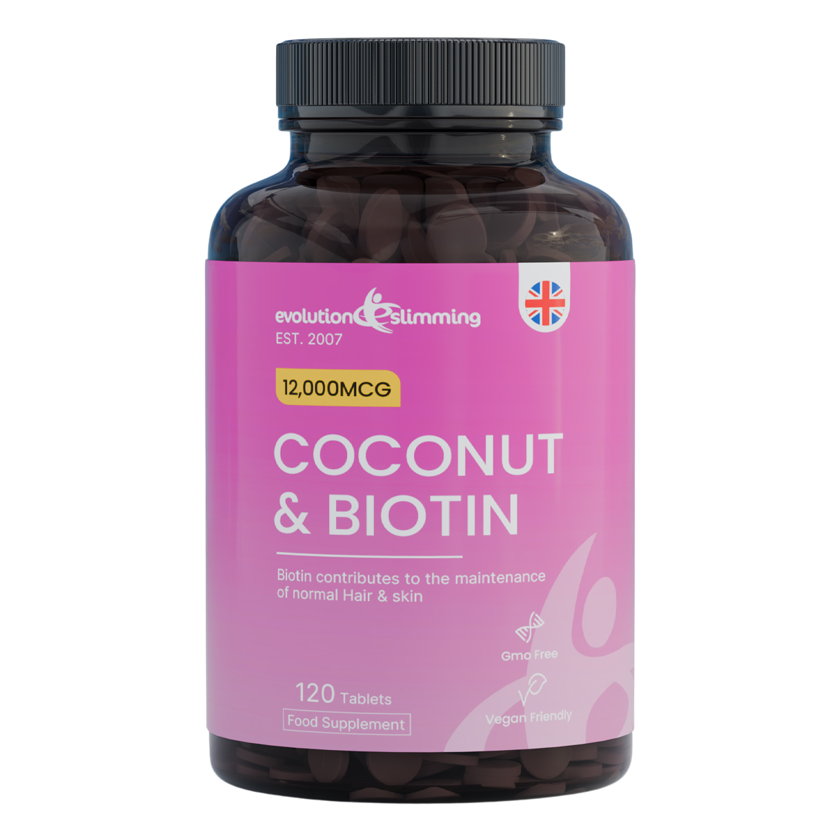 Comprimés dhuile de coco et de biotine