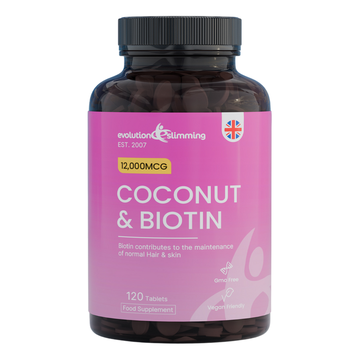 Comprimidos de aceite de coco y biotina