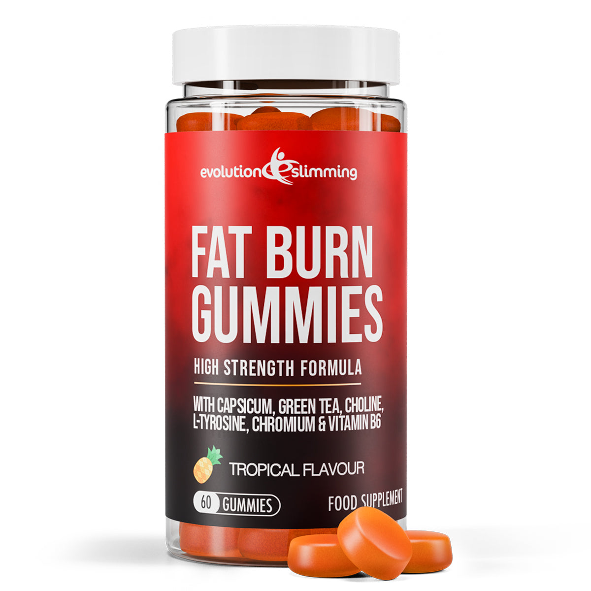 Gomitas Fat Burn Extreme con pimiento té verde y L tirosina