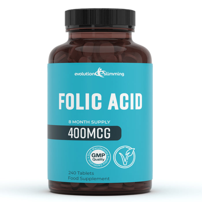 Ácido fólico 400 mcg - Suministro para 8 meses