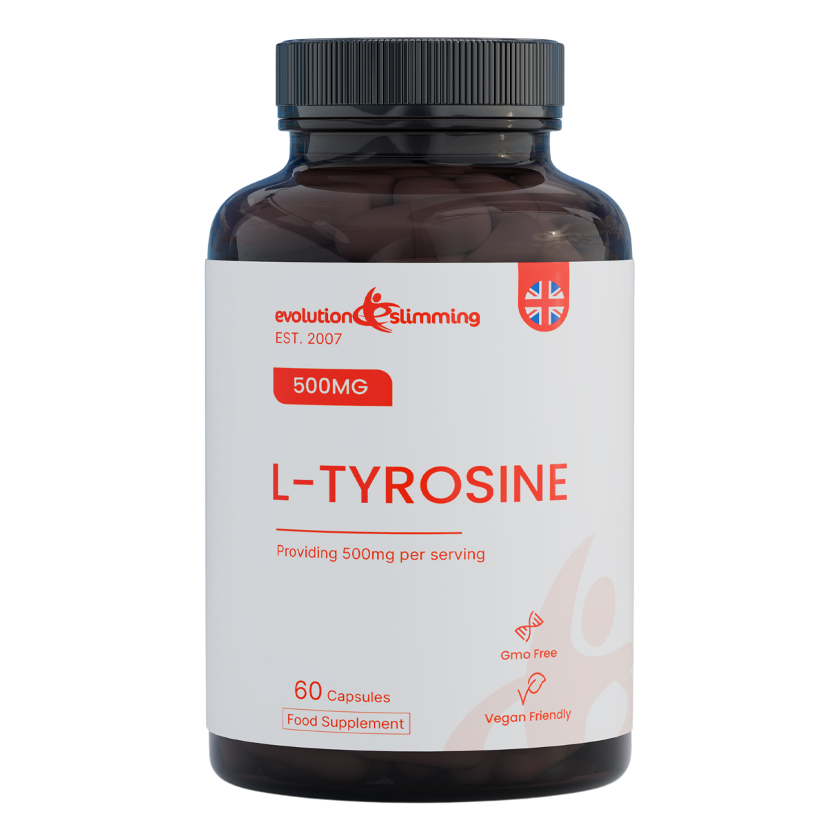 L tirosina 500 mg Apoyo para la concentración y el estrés