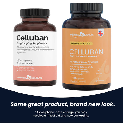 Celluban - Cellulite Support Supplement old and new packaging
