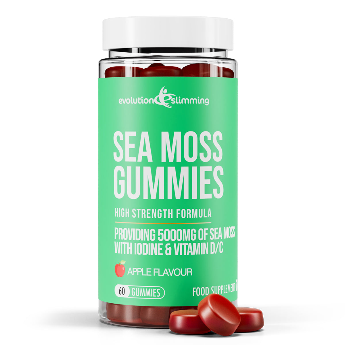 Gummies à la mousse de mer avec iode vitamine C et vitamine D Anti inflammatoire et soutien immunitaire