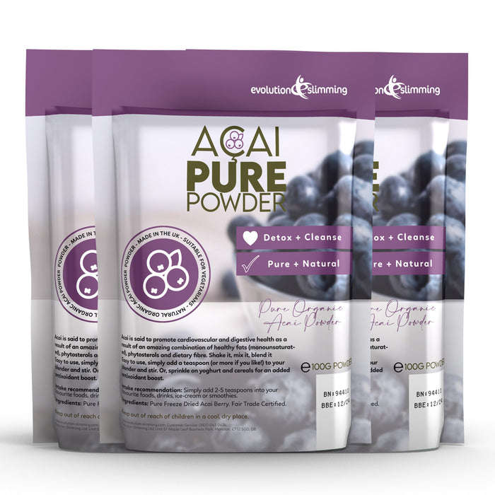100% Pure Acai Berry Powder 100g Pouch for Smoothies & Juices